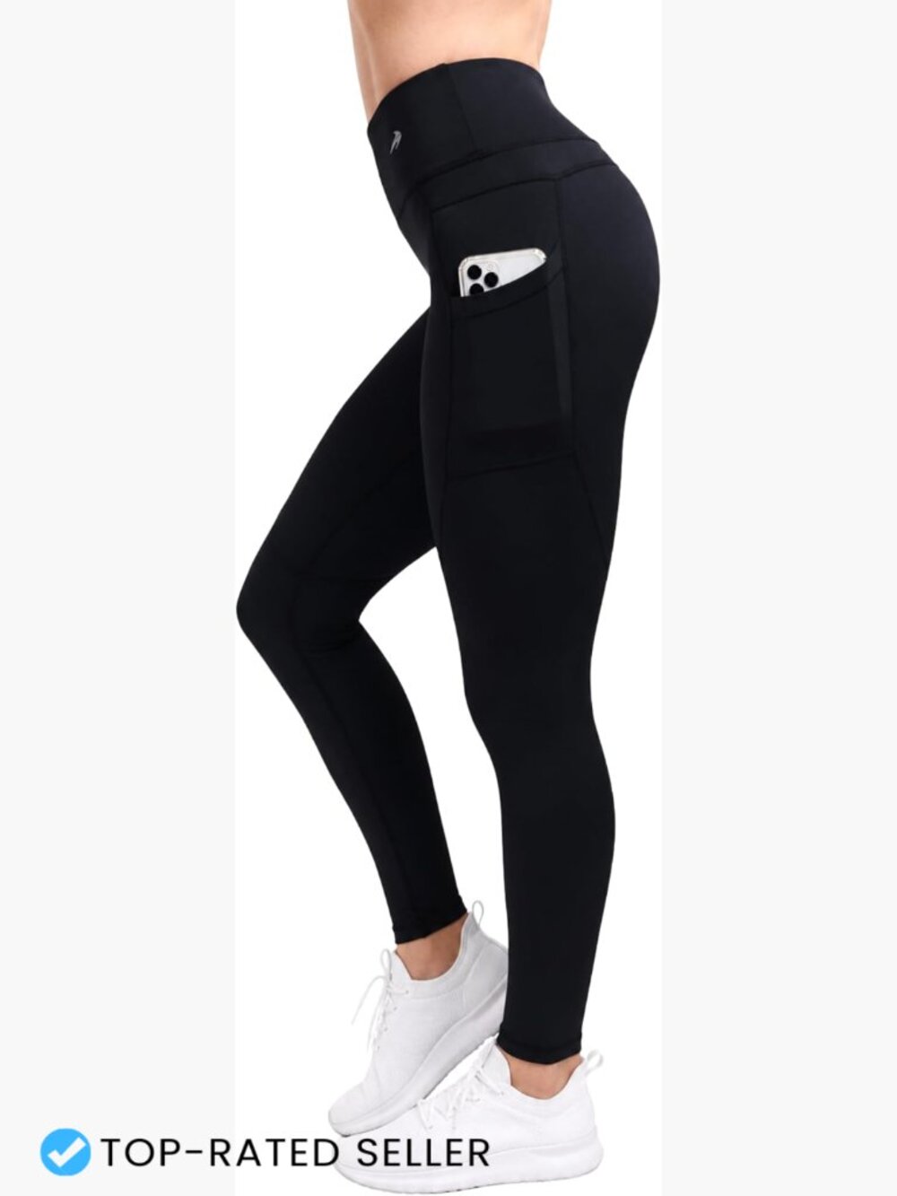 High Waisted Compression Leggings Tummy Control Workout Yoga Pants with Pockets